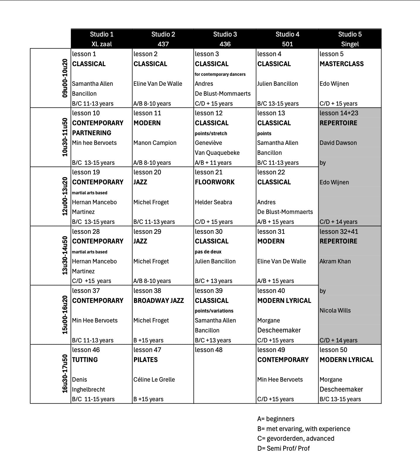 11 Juli - A la carte